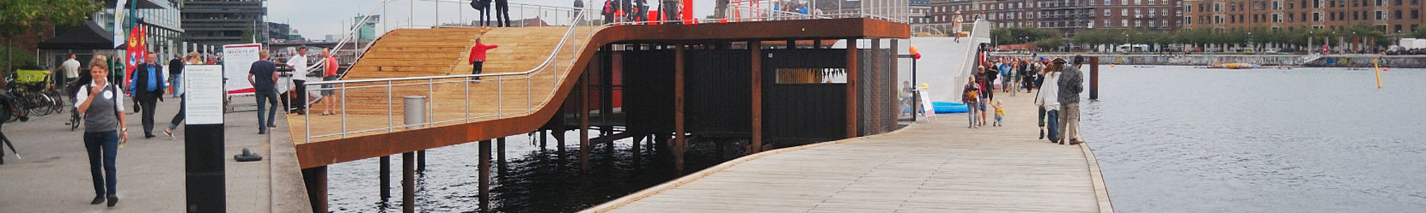 Kalvebod Boelge Wooden Bridge In Water